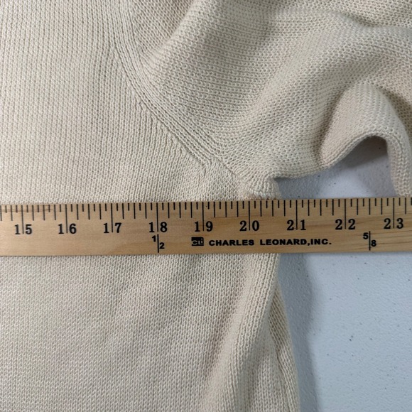 J Jill Cream Textured Sweater Fuzzy Bell Sleeve XL Coastal Grandmother Cozy - Picture 10 of 10